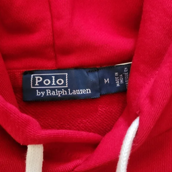 Women's Polo by Ralph Lauren Vibrant Red Hoodie Size Medium - Picture 4 of 8